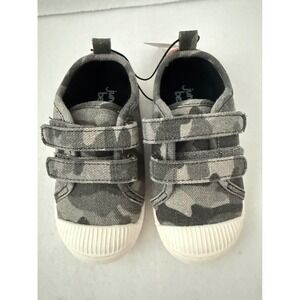 NWT Jumping Beans Grey Camo Sneakers Black Toddler Size 7